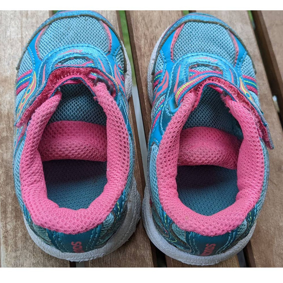 Saucony Sneaker Girls' Baby Ride Shoe (Toddler/Little Kid) * size 5 * blue - Picture 4 of 9